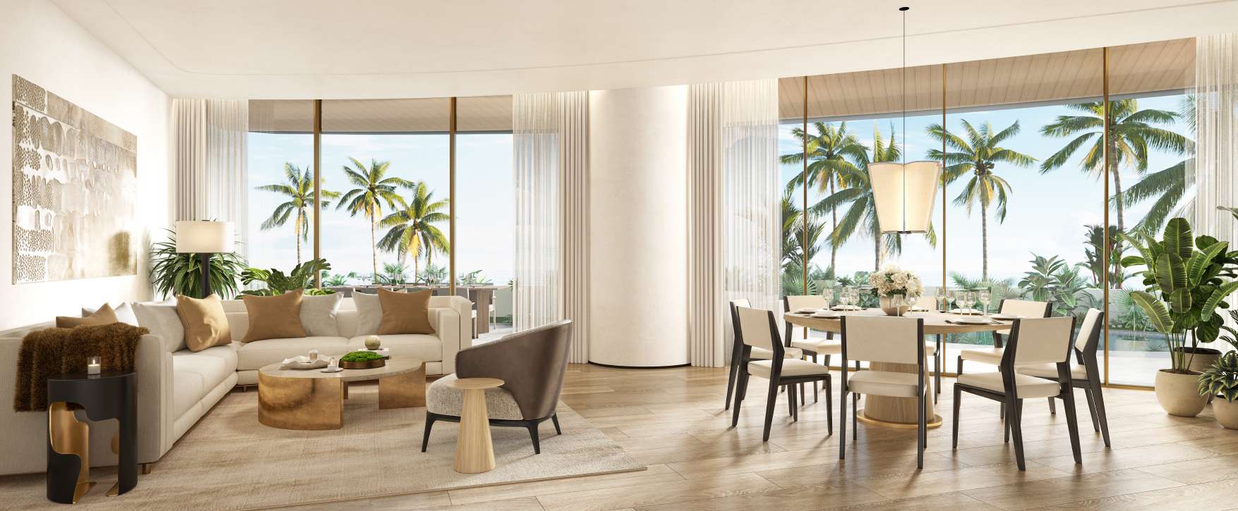 Living Room with Dining